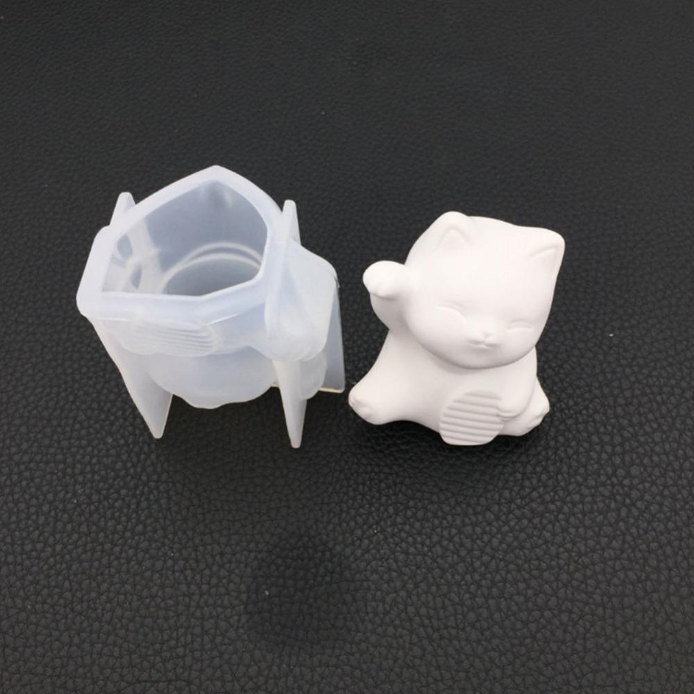 Cat Plaster Mould Silicone Resin Casting Mold Resin Jewelry DIY 3D Silicone Mold Home Decor