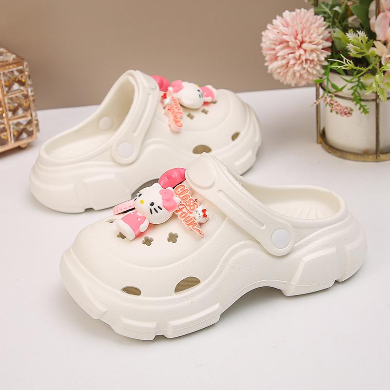 2026 New Style Girls  Non-Slip Princess Beach Sandals – Stylish Summer Outdoor Slippers 36-37 белый