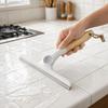 Non-Scratch Rotating Window Squeegee Wooden Handle Handheld Water Wiper Water Removal Soft Silicone Scraping Scraper