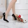 Donna Sexy Moda Moda Scarpe Singole A Punta Tacco Sottile in Metallo Scarpe da Donna WZ