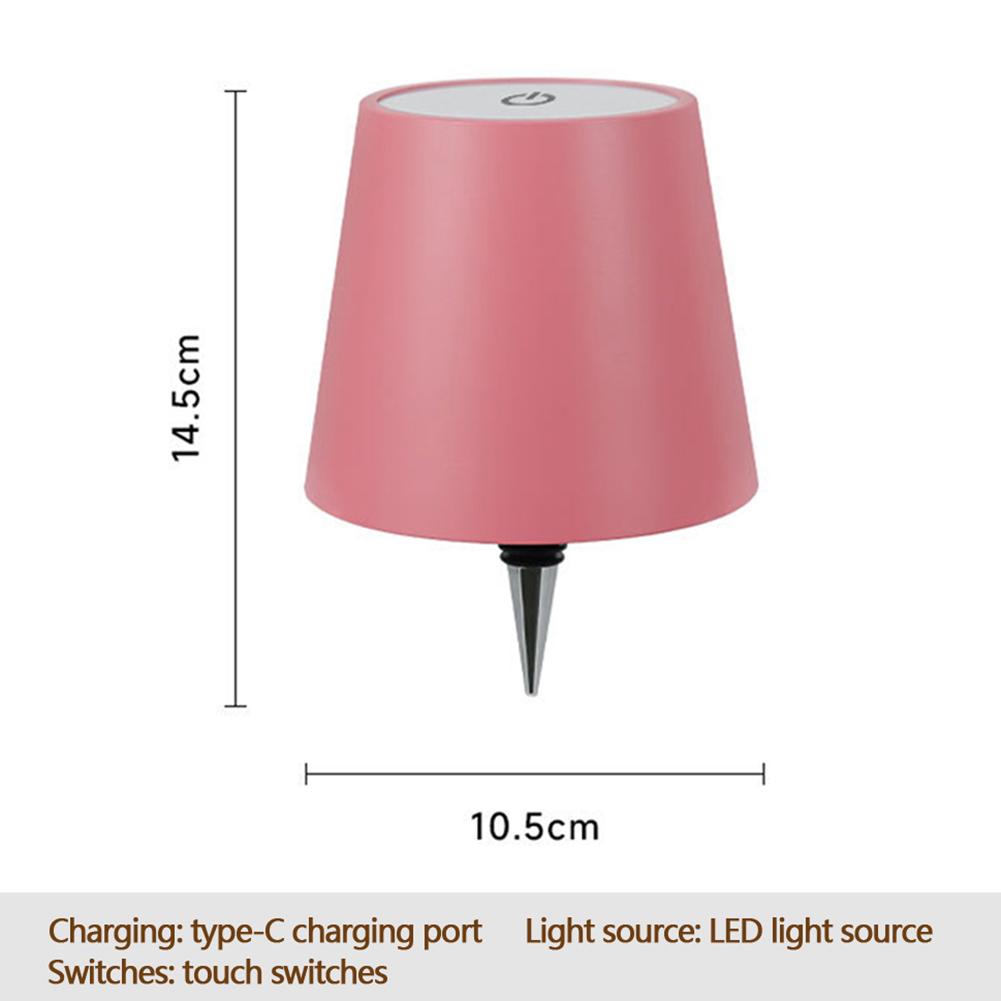 Wireless Bottle Lamp Touch Control LED Wine Bottle Base Rechargeable Vases Led Light Bar Dining Mushroom Lamp Home Room Decor