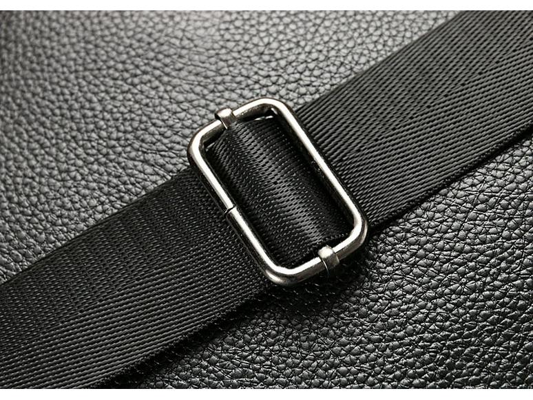 Pánská taška přes tělo z pravé kůže, vertikální, přes rameno - hovězí kůže s liči vzorem, ležérní móda.