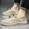 Spring and summer new traceable stream mesh outdoor breathable casual running sports flying woven shoes