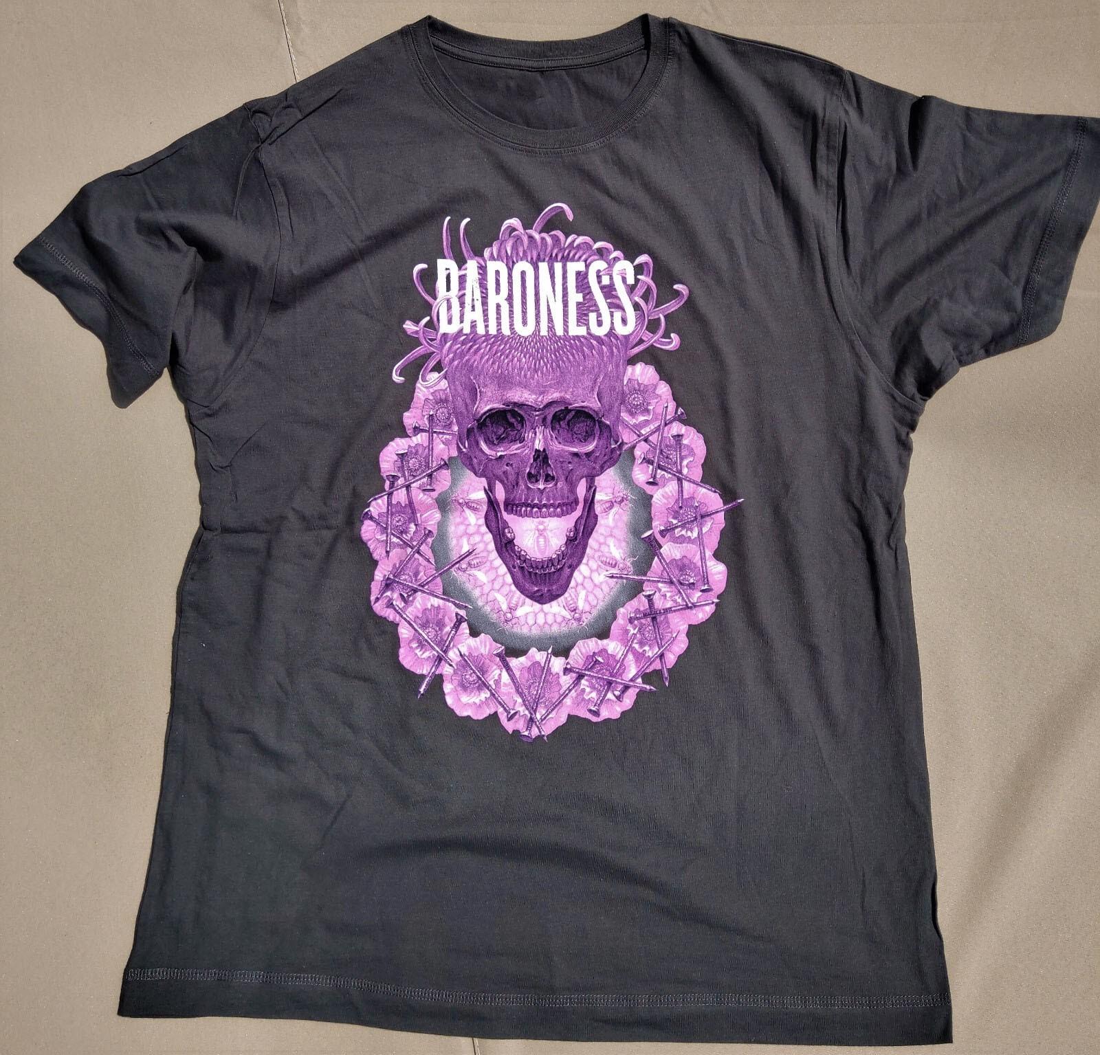 Rare Baroness Skull Metal Band black Unisex Shirt All UU69 XXL