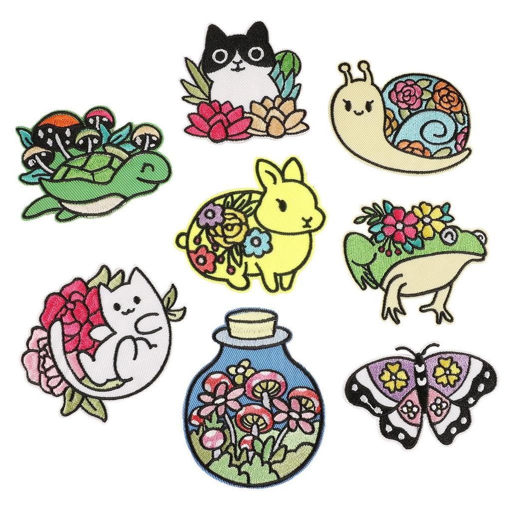 Embroidered Animal & Flower Patches: Turtle, Butterfly & More for Clothes & Accessories
