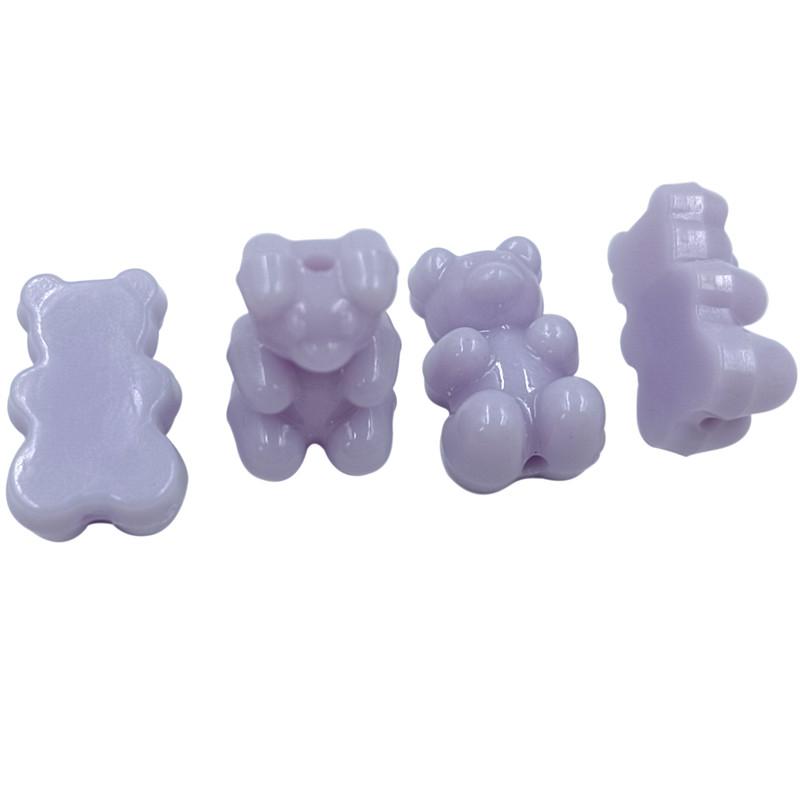 

Креативное изготовление ювелирных изделий, подвеска из бисера, ожерелье с милым медведем, браслет, оптовая продажа, фурнитура «сделай сам», 10 шт., 12*18 мм фиолетовый