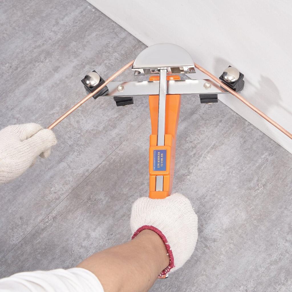 Pipe Tube Bender, 1/4"-7/8" Ratcheting Tubing Benders, 90° Forward/Reverse Pipes Bending Tools with 7 Dies for HVAC Air Conditioning Refrigerator