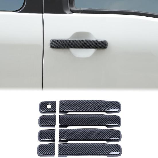 

Aunginsy Exterior Door Handle Trim Cover Compatible with Nissan Frontier 2022-2025, Car Front Rear Outside Door Grab Handle Panel Decorative Cover Carbon Fiber Pattern