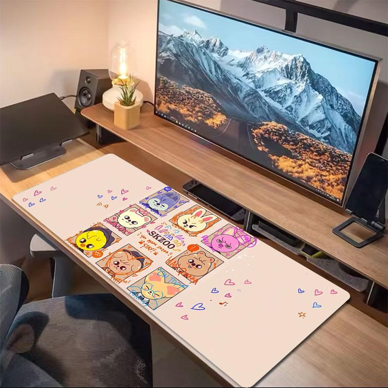 Animal Friends Large Size Mouse Pad Large Gaming Table Cushion Nonslip Laptop Tablet Big Mousepad Xxl Mat Mini Pc Playmat With Lock Edge