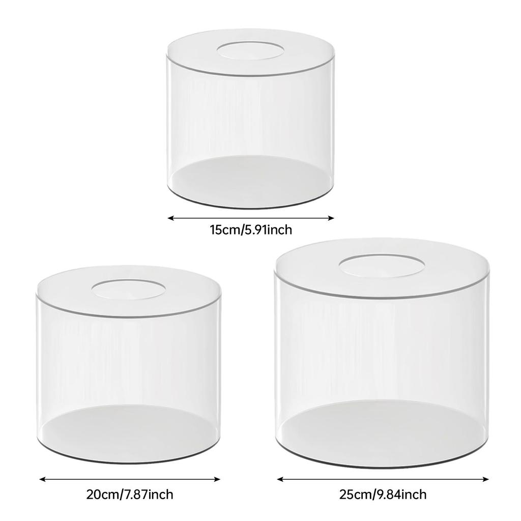 Cylinder Display Riser Round Decorative Supplies Tabletop Decoration Base Transparent Stand Riser Cake Tier for Wedding Birthday