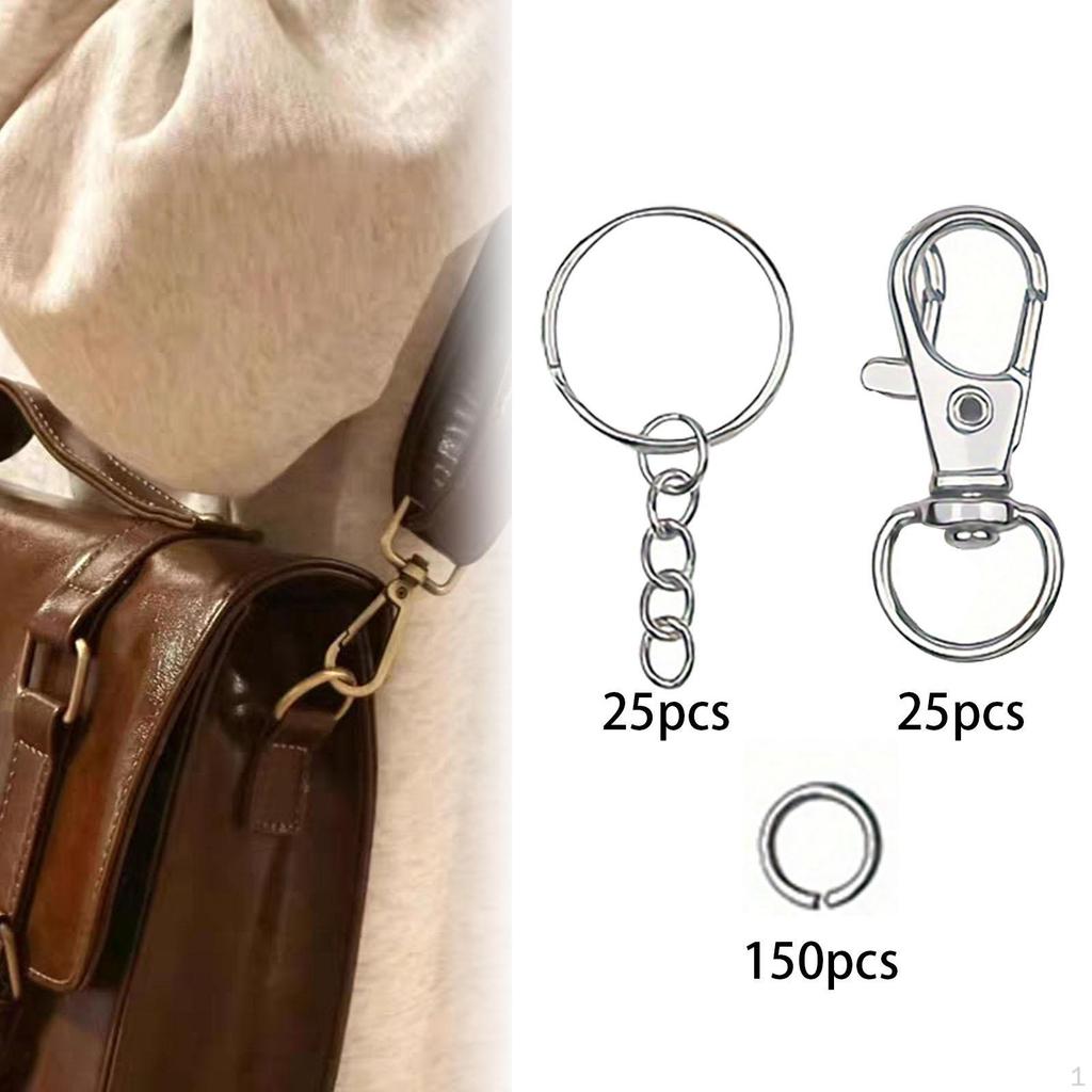 Keychain Accessory Set,Keys Lanyards,Open Jump Rings,Keychain Clips,Keychain Rings,for Jewelry