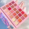 New 24 Colors Strawberry Girl Eyeshadow Palette Glitter Pearlescent Eyeshadow Waterproof Eye Plate Cute Makeup Female Cosmetics