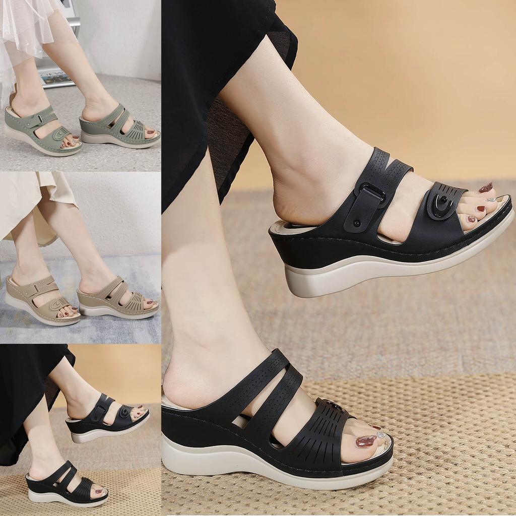 Party Sandals Women'S Summer Fashion Casual Wedges Open Toe Floor Empty Dress Sandal On The Beach To Wear Shoes Chalas Mujer