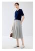 Women's Cashmere Lapel Stripe Patchwork Polo Pullover - Autumn/Winter Collection