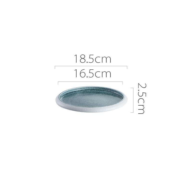 Creative Circular Ceramic Flat Plate Restaurant Service Plate Steak Plate Dessert Plates Sushi Plates Specialty Tableware