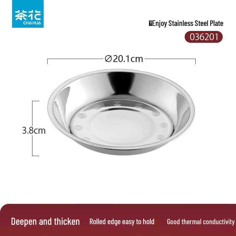 Chahua Stainless Steel Dinner Plate Set