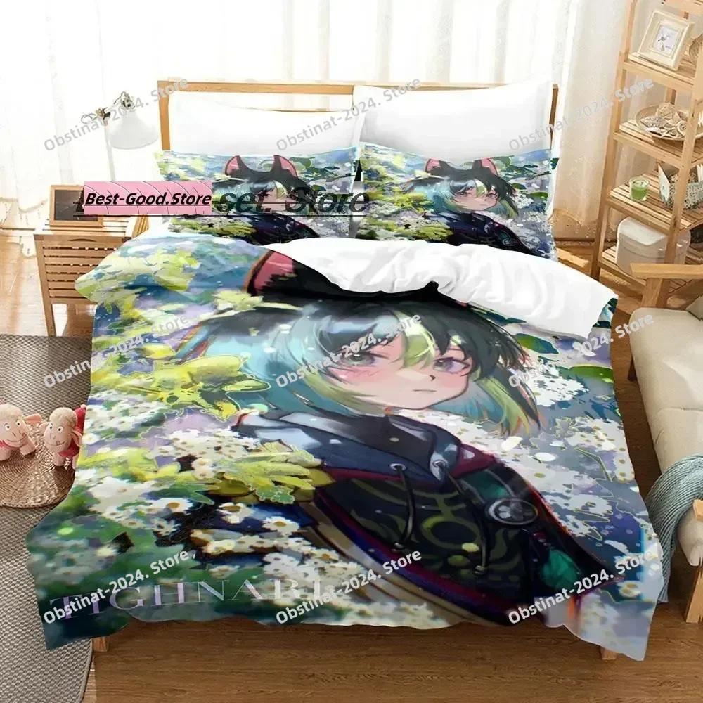 3D Kawaii Genshin Impact Tighnari Bedding Set Single Twin Printed With Pillowcase Bed Duvet Cover Single Double Queen King Size