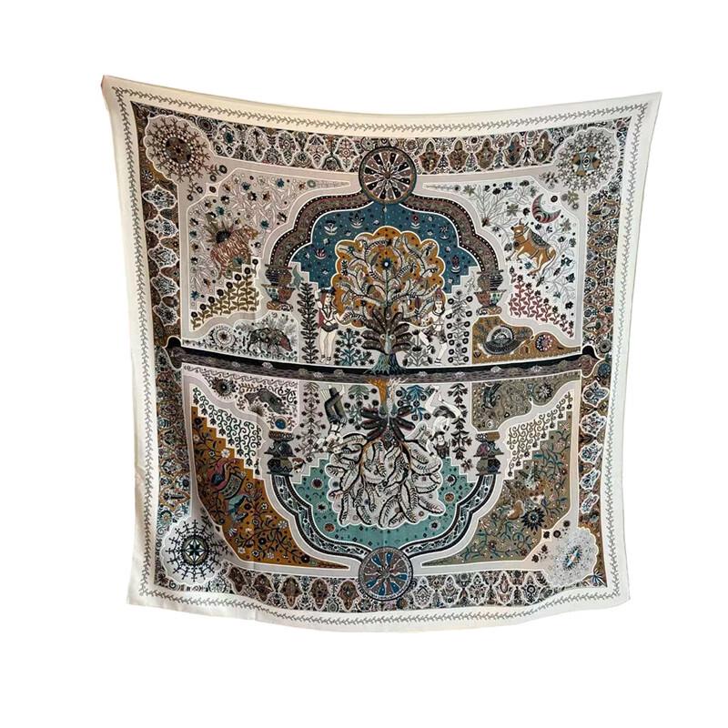 NINA SOLOR Double-Sided Silk Wool Scarf