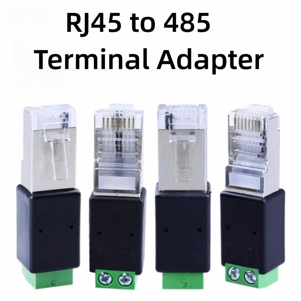2PIN Terminal RJ45 To RS485 Converter Crystal Head To Terminal Adapter DVR System