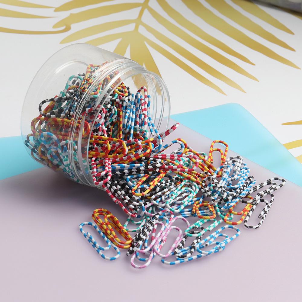 Creative Multicolor Rust-Proof Metal Paper Clips with Plastic Coating – Versatile Stationery Bookmarks