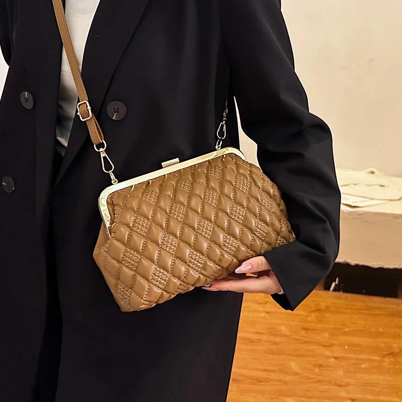 Luxusní večerní kabelka z PU kůže pro ženy, tašky přes rameno, značková designová dámská taška, dámské crossbody kabelky