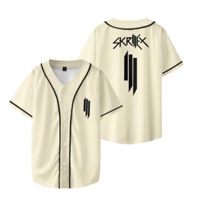 Rapper Skrillex Merch Short Sleeve T-Shirt Streetwear Hip Hop Uniform Hugh