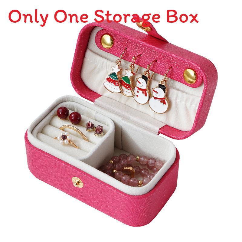 Jewelry Organizer Storage Case With Leather Material For Travel And Gift Use