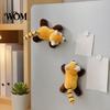 Stuffed Animal Fridge Magnet Plush Decoration, Panda Magnetic Ornament, Metal Surface Raccoon Shape Refrigerator for Home Kitchen Decor