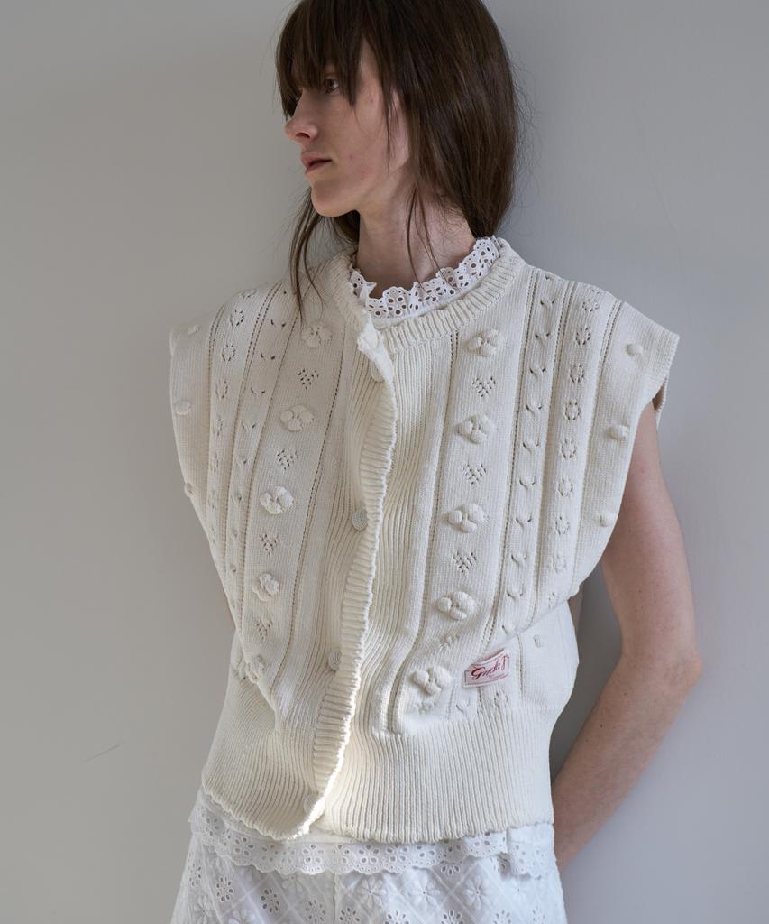 GRIDAJ Grida.J Jqd Knit Vest _ Ivory