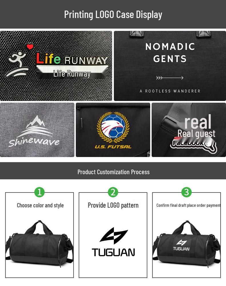 Cross-border Cylinder Bag: Unisex Folding Tote, Travel Sports, Large Capacity, Water-Resistant Fitness Luggage