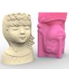 Nonstick Cute Wreath Girls Pen Holder Mold Flower Pot Silicone Mold DIY Crafts Ornament Tool DIY Succulent Planter Mold