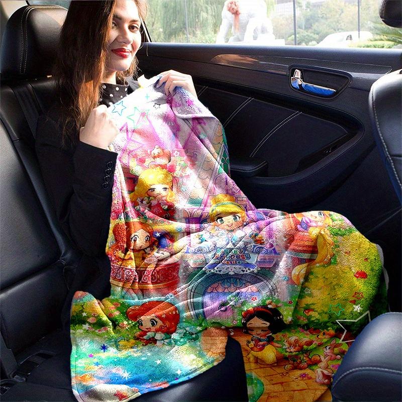 1 szt., Księżniczki Disneya (3) Przytulny flanelowy koc idealny prezent do sypialni, salonu, na podróż, kemping, do samochodu