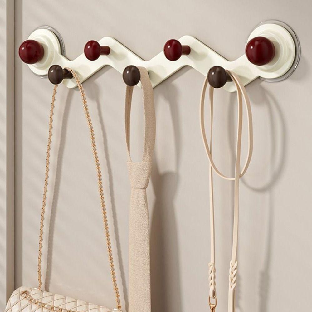 Rustproof Suction Cup Hooks Powerful Suction Waterproof Wall Organizer Rack Portable Plastic Coat Storage Hooks Bathroom