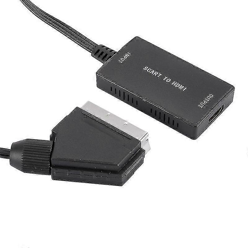 Scart To Hdmi Converter High Definition Audio Video Compatible Adapter Connector