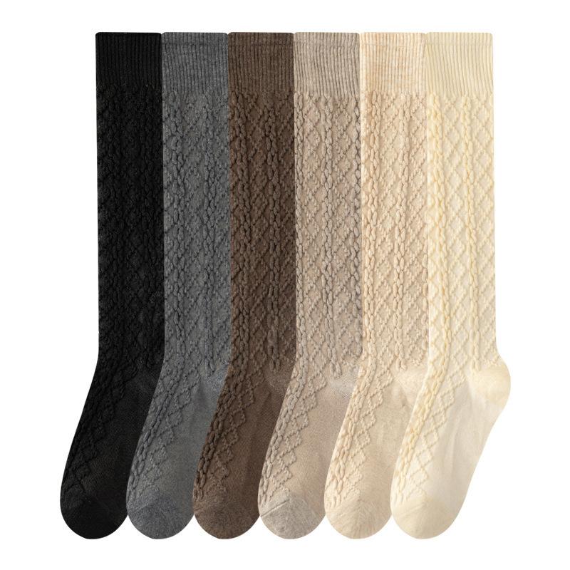 1Pair Polyester-cotton Breathable Mid Tube Socks Versatile Skin Friendly Activities Delicate Touch Good Elasticity
