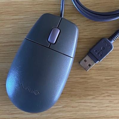 Sony VAIO Vintage USB Wired Mouse PCGA-UMS1 Tested