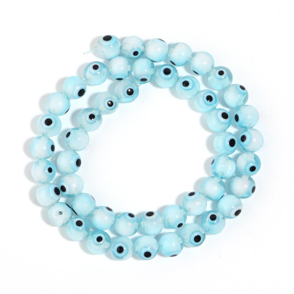 1 Strand Colorful Lampwork Beads Evil Eyes Round Loose Spacer Glass Beads For DIY Bracelet Necklace Jewelry Findings 4 6 8 10mm