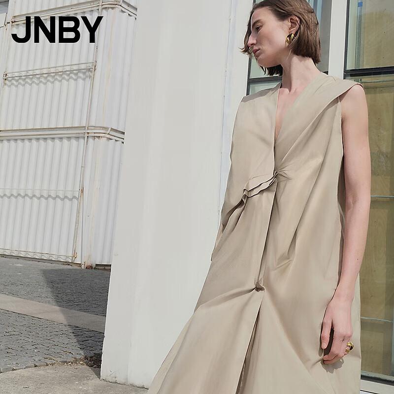 JNBY 2025 Summer Sleeveless V-Neck Maxi Dress M