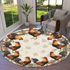 Farmanimals Round Area Rug,Carpet Rug for Living Room Bedroom Sofa Playroom Decor,Non slip Floor Mat