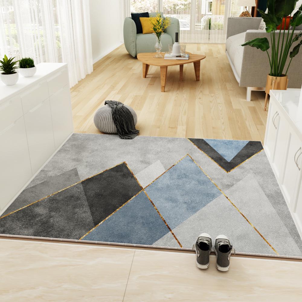 Wabi-Sabi Style Luxury Non-Slip Velvet Entrance Mat for Porch and Bedroom.