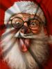 Men's 3D Santa Claus Printed Long-sleeved T-shirt Is Simple and Versatile, Suitable for Spring, Summer, Autumn and Winter