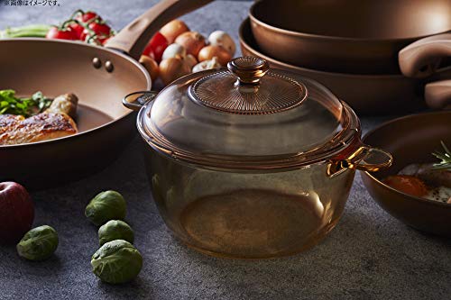 PEARL METAL VISIONS Frying Pan, 20cm, IH Compatible, Gold Coating, CP-8811