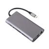 USB C to HDTV Adapter 11 Port Expansion Dock With RJ45 Gigabit Ethernet 3.5mm USB3.0 Data Transfer Memory Card Reader 87W