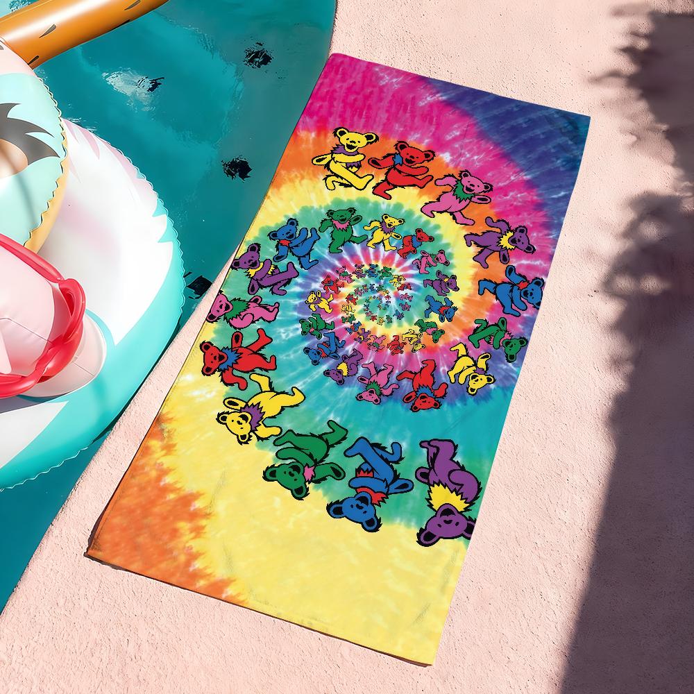 Rockband G-Grateful D-Dead Handtuch Trockentuch Anwendbar für Leichtes Schwimmen Camping Yoga Strand Aus