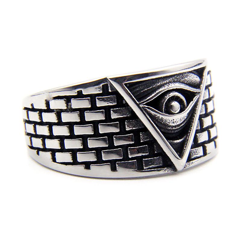 

Number 13 Ring Stainless Steel Corss Shield Star God Eye Punk Gothic Style Wrench Biker Ring 7