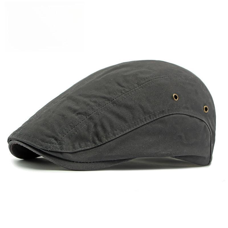 Unisex Reversible Cotton Flat Cap Japanese Style Dual Wear Ivy Cap Retro British Beret Sun Protection Cabbie Hat Duckbill Cap