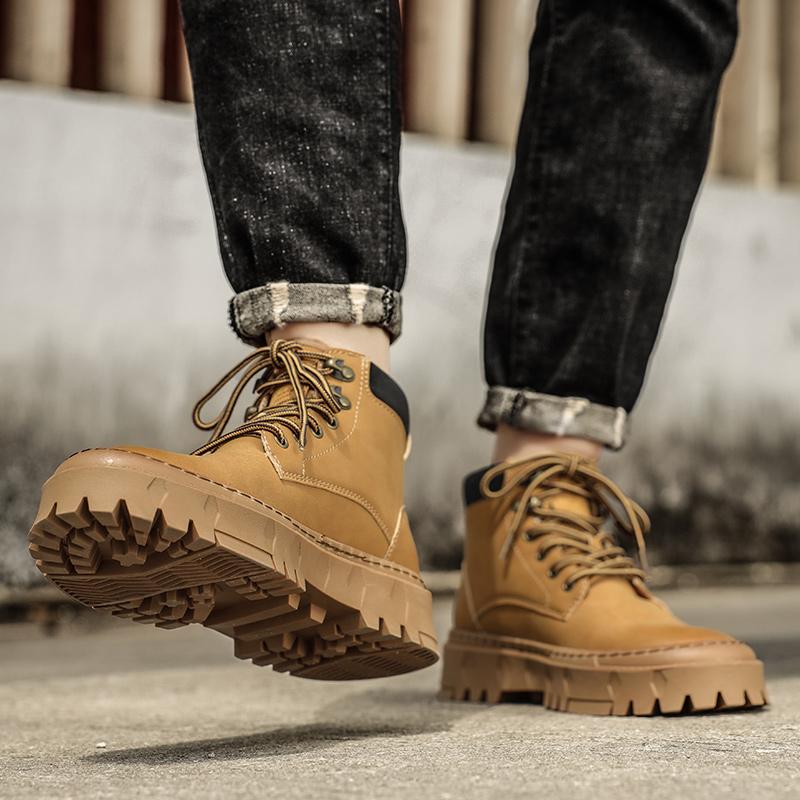 FashionMens Winter Boots Lace Up Fashion Chelsea Boots for Men Shoes Ouotdoor Fashion Men Boots Zapatos Hombre
