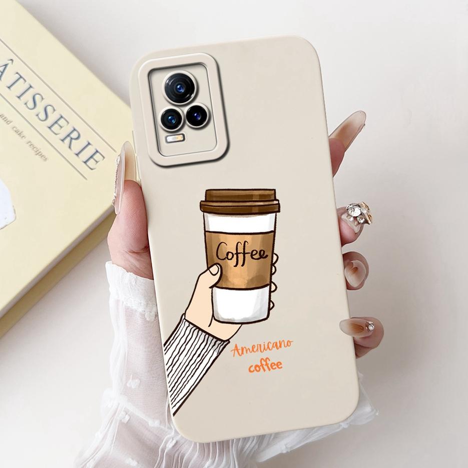For Vivo V21e 4G Case V2061 New Fashion Candy Painted Cover Shockproof Phone Case For Vivo V21 V 21 E VivoV21e Soft Fundas Coque