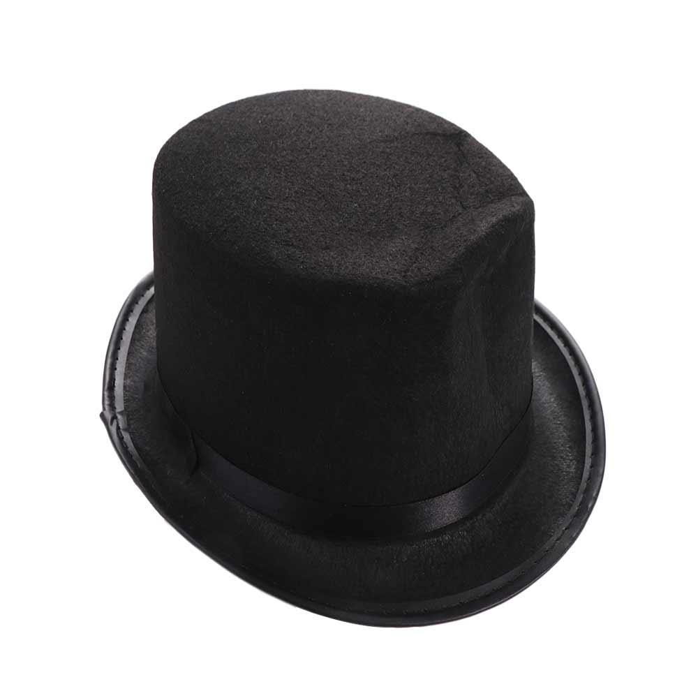 Retro Top Hat Magician Black Color Hat Costume Cosplay Halloween Props Party Supplies Steampunk Circus Ringmaste Role Play