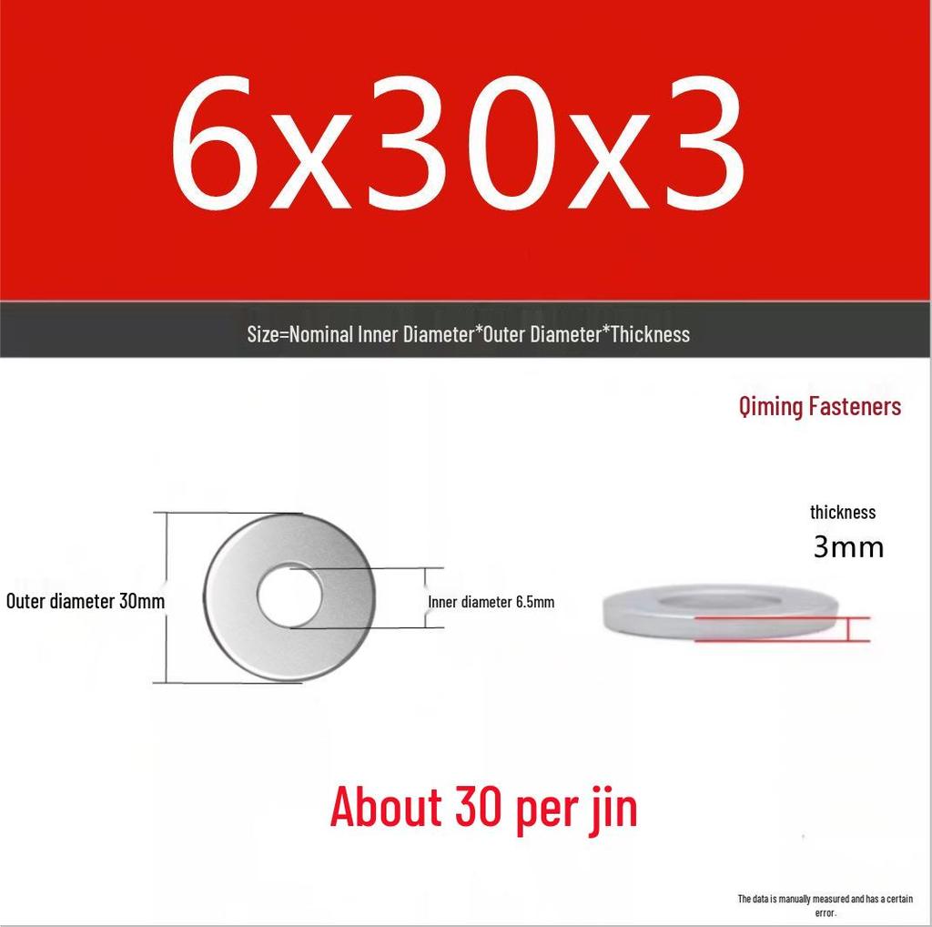 4.8 Grade Galvanized Iron Flat Washer M3-M40 Oversized Metal Screw Gasket Washer